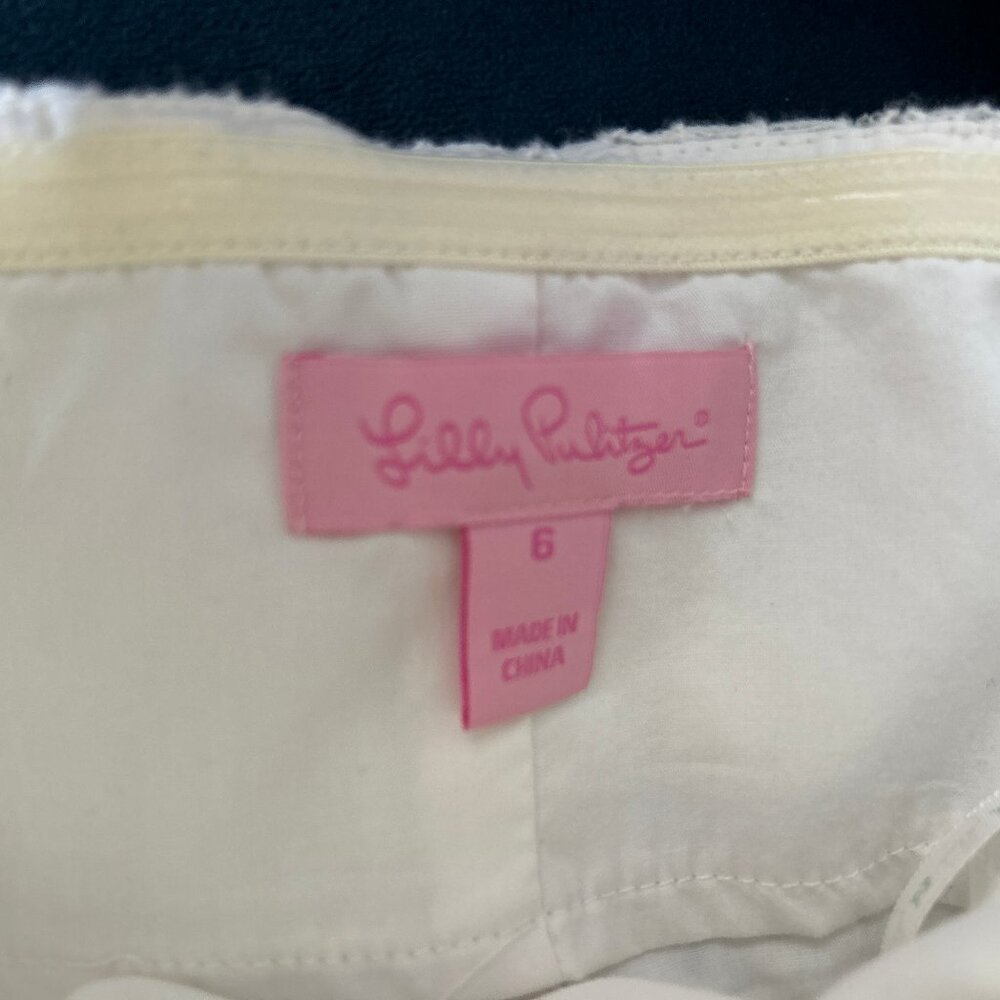 LILLY PULITZER ~ FRANCO RESORT PETAL PUSHER DRESS ~ 6 ~ White - Picture 7 of 13